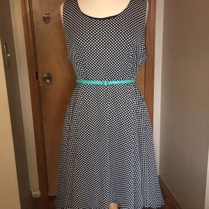 Lane Bryant Polka dot sleeveless dress